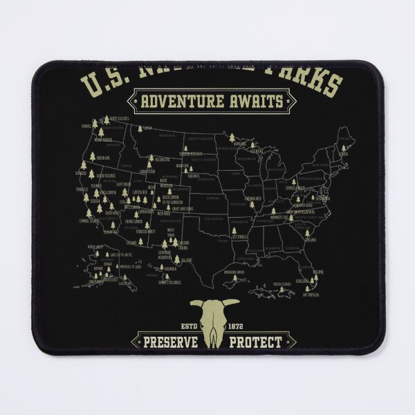 Item preview, Vintage National Parks Map - American Hiking Camping T-Shirt designed and sold by AppBernard.