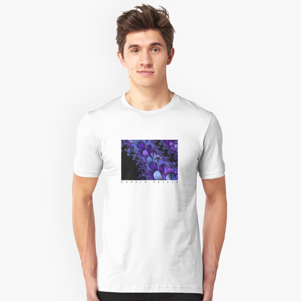 Purple Petals Slim Fit T-Shirt
