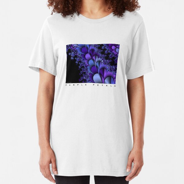 Purple Petals Slim Fit T-Shirt