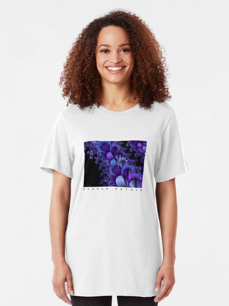 Alternate view of Purple Petals Slim Fit T-Shirt