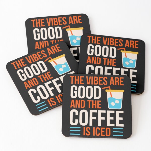 Item preview, The Vibes Are Good And The Coffee Is Iced - Coffee Lover Quotes designed and sold by chetan786.
