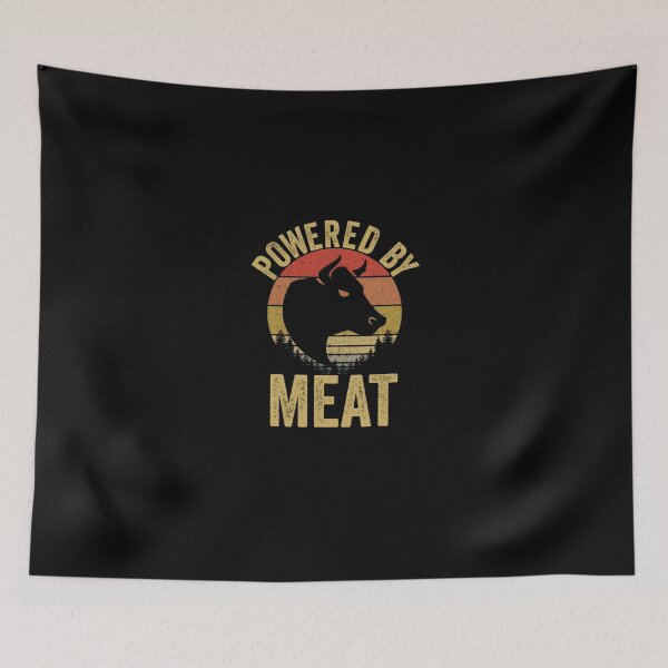Item preview, Vintage Powered By Meat Carnivore Meat Eater designed and sold by AppBernard.