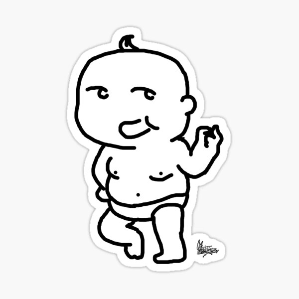 self-interested-baby-sticker-for-sale-by-mat-himitsu-redbubble