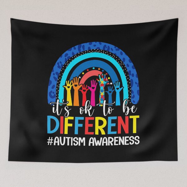 Item preview, It's Ok To Be Different Autism Awareness Leopard Rainbow designed and sold by HaaChris-Artis.
