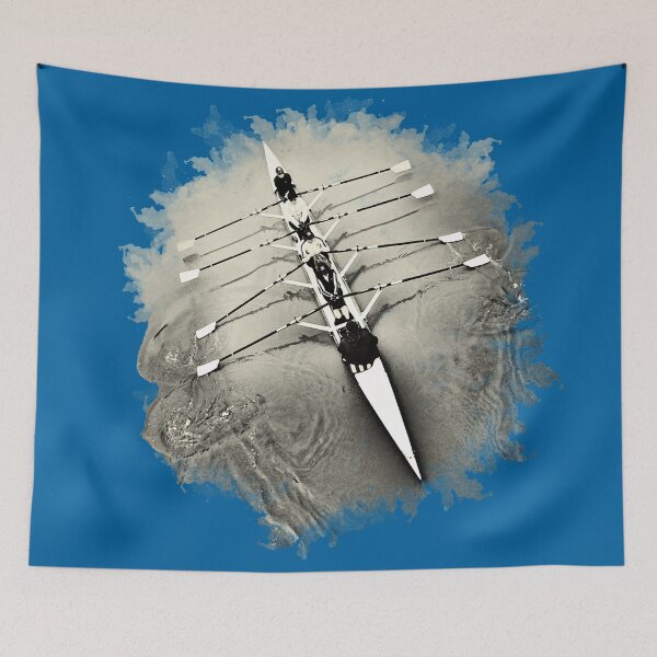 Item preview, Rowers Rowing Regatta in Blue designed and sold by Michael van der Hoorn.