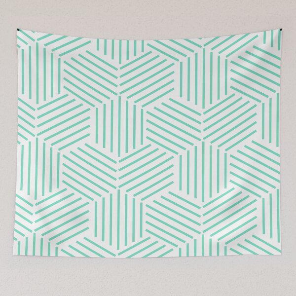 Item preview, Aqua green Strips Art  designed and sold by Tshirtstory.