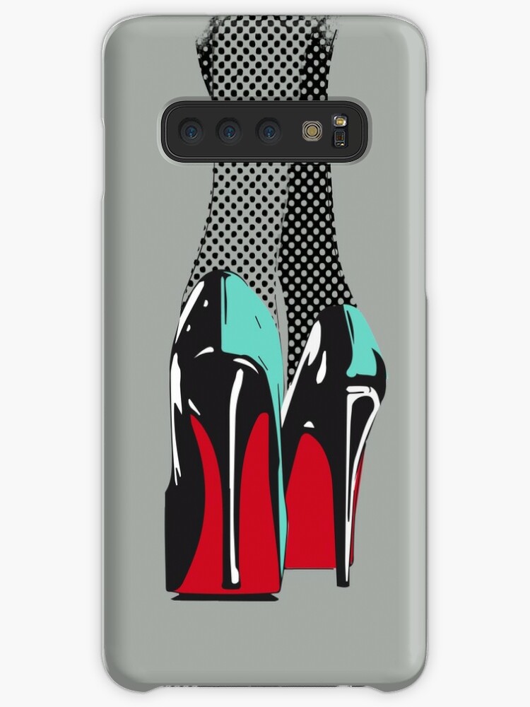 High Heels Frau Sexy Schuhe Absatz Retro Comic Lichtenstein Lack Glanz Leder Rote Sohle Hulle Klebefolie Fur Samsung Galaxy Von Originalstar Redbubble