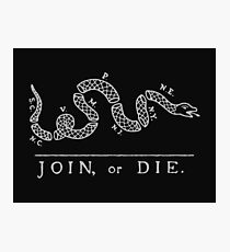 Join, or Die. Photographic Print
