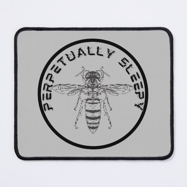 Item preview, Perpetually Sleepy  Glitchy Wasp Badge designed and sold by Pink Ribbon.