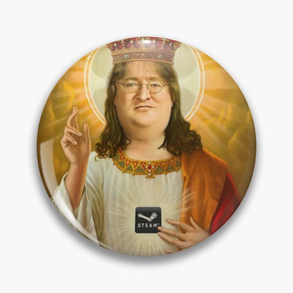 Gabe Newell Memes Pins and Buttons for Sale
