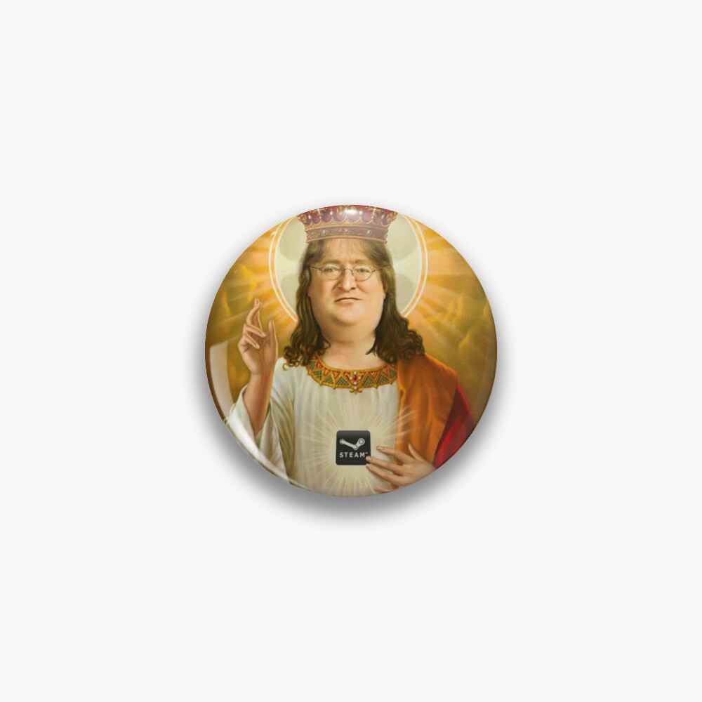 Gabe Newell Memes Pins and Buttons for Sale