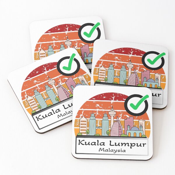Item preview, malaysia kuala lumpur Skyline vintage Color designed and sold by WhereIsTravis.