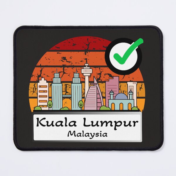 Item preview, malaysia kuala lumpur Skyline vintage Color designed and sold by WhereIsTravis.
