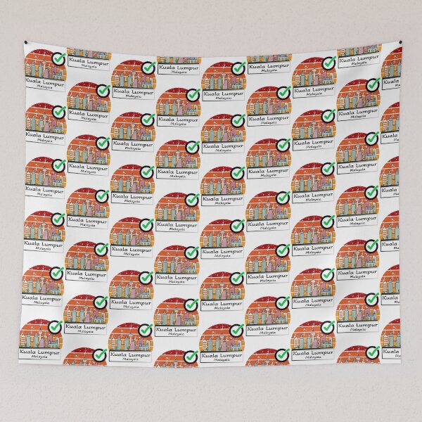 Item preview, malaysia kuala lumpur Skyline vintage Color designed and sold by WhereIsTravis.