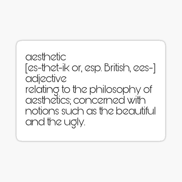 Aesthetic Definition Stickers Redbubble
