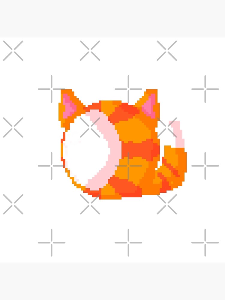 Pixel Art Orange Tabby Cat Ball Poster For Sale By Howlerd0gg Redbubble 0001