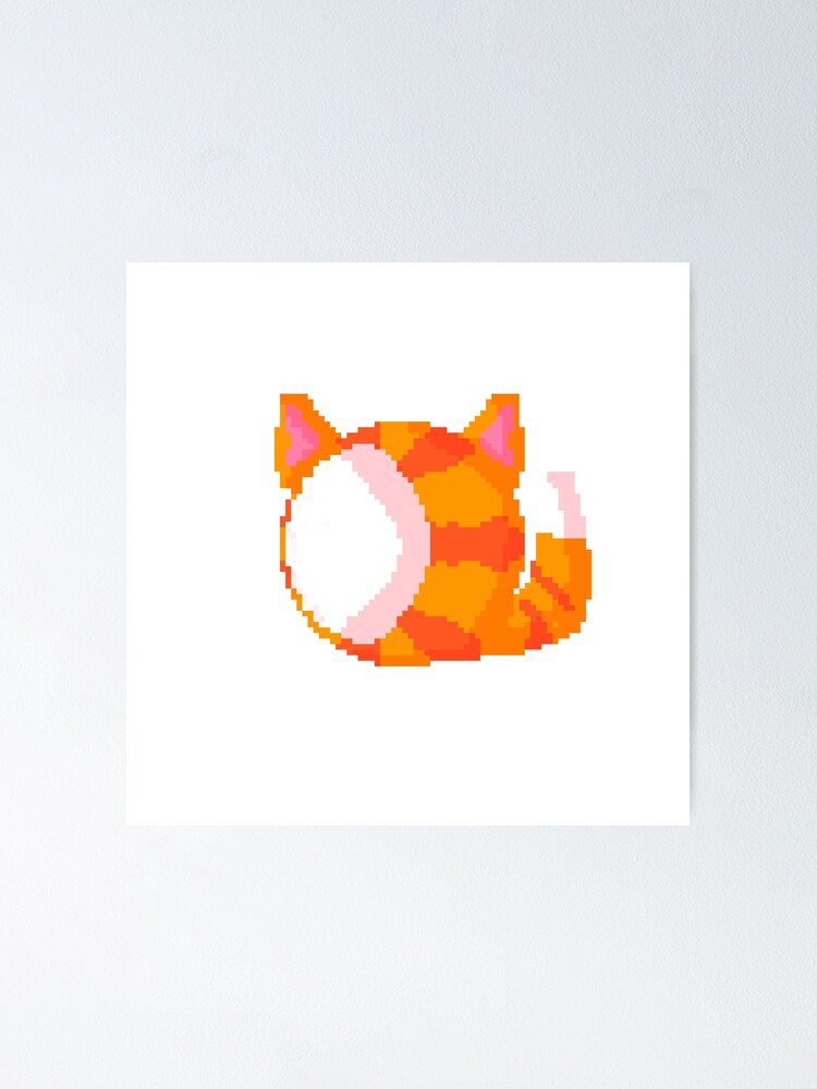 Pixel Art Orange Tabby Cat Ball Poster For Sale By Howlerd0gg Redbubble 4065