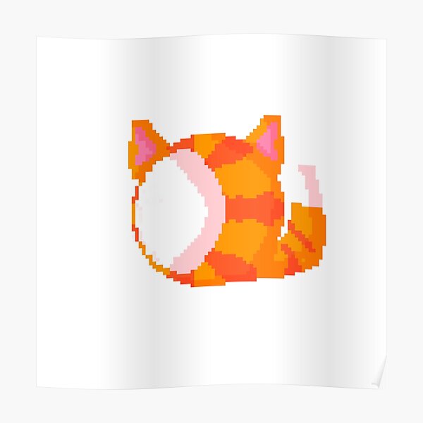 Pixel Art Orange Tabby Cat Ball Poster For Sale By Howlerd0gg Redbubble 9533