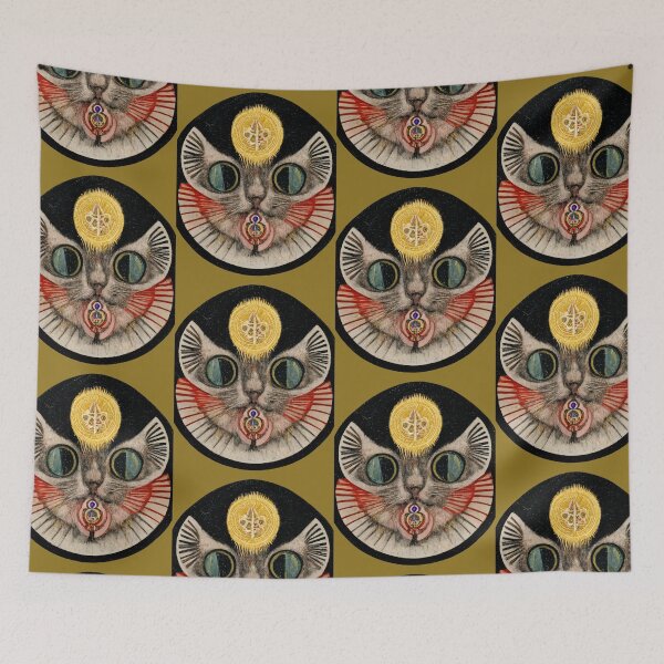 Item preview, Weird Cat Demon, cute, Occult Retro Surrealism designed and sold by MoreMachine.