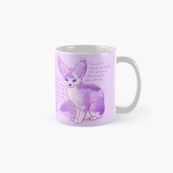 "No tienes que conformarte con nadie" Dawn Sky Fennec Fox Taza clásica