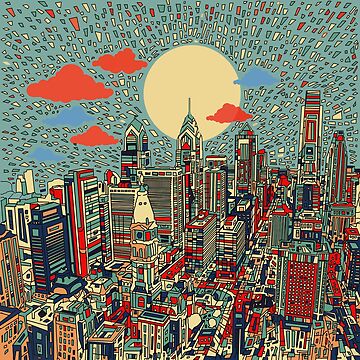 Artwork thumbnail, philadelphia panorama 3 by BekimART