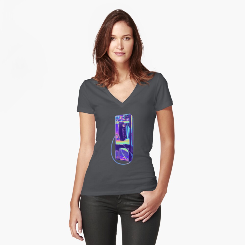 Item preview, Fitted V-Neck T-Shirt designed and sold by dinaaaaaah.