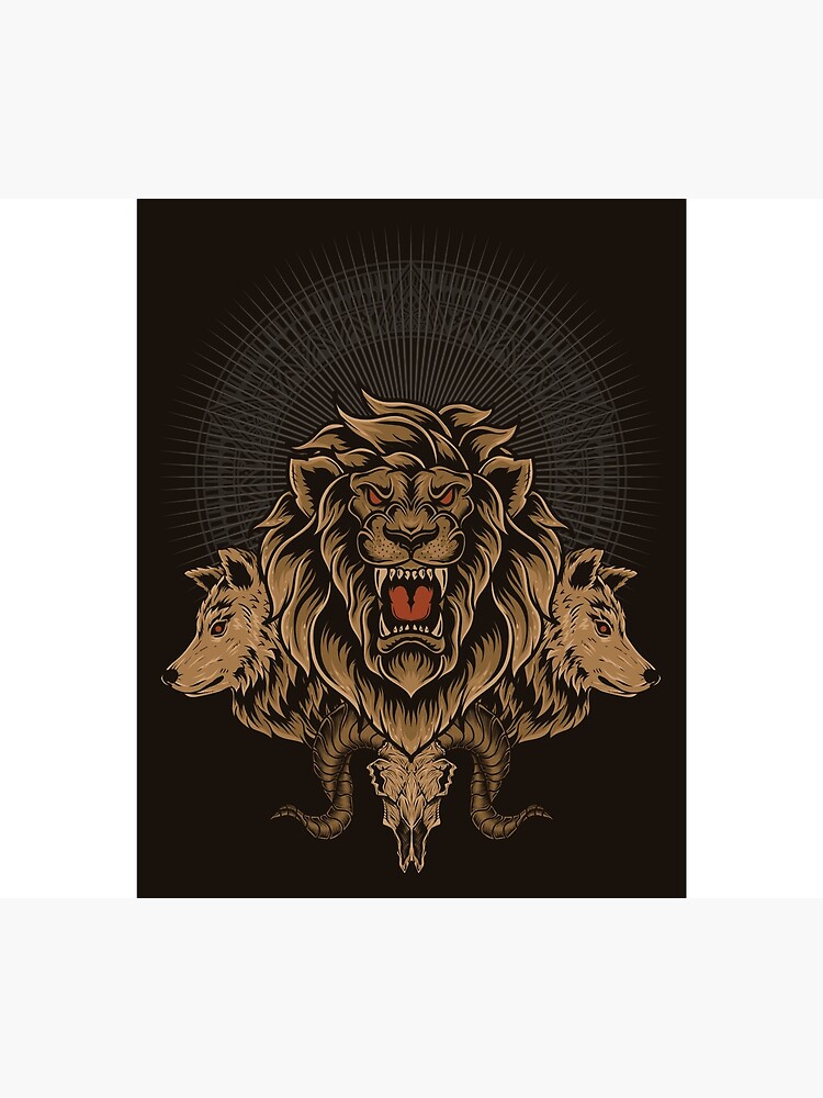 "Lion and Wolf Art" Poster for Sale by SMHub Redbubble
