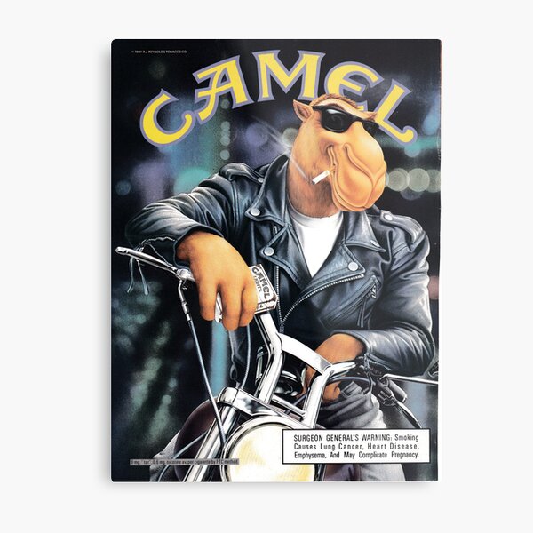Joe Camel Motorcycle Metal Print