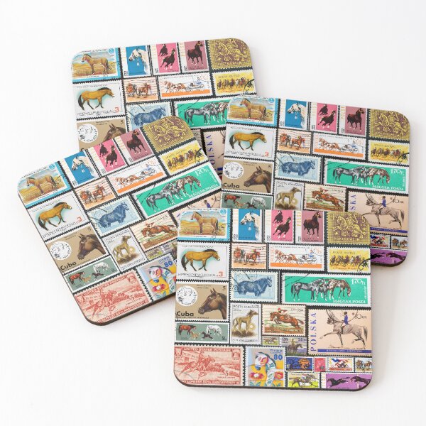 Item preview, Horse Stamp Collage  designed and sold by 2AGoodHome.