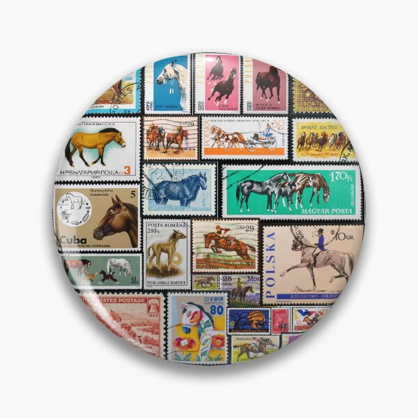 Item preview, Horse Stamp Collage  designed and sold by 2AGoodHome.