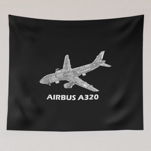 Item preview, Airbus A320 jet airplane cutaway aviation pilot gift designed and sold by JaySantos2022.