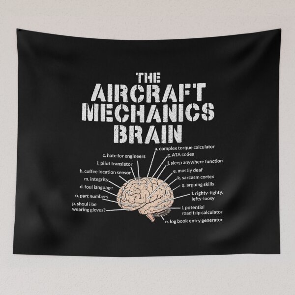 Item preview, Aircraft Mechanics Brain  Aviation Gift designed and sold by KimberleyRamsey.