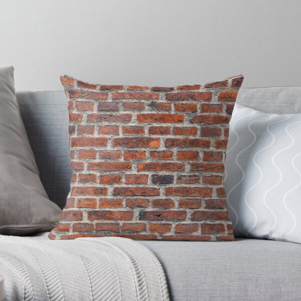 Old Brick Wall Texture Throw Pillow