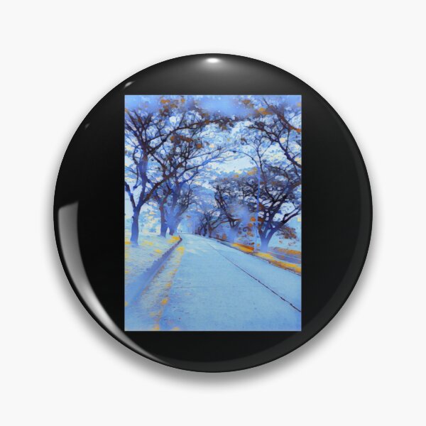 Artikelvorschau, Road Ln Winter mit Baum-PulloverHoodie entworfen und verkauft von donnielnah.