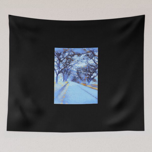 Item preview, Road Ln Winter With Trees Pullover Hoodie designed and sold by donnielnah.