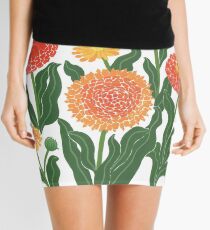 Red, yellow, and orange floral pattern no.2 Mini Skirt
