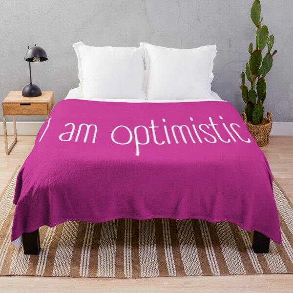 Item preview, I am optimistic - positive affirmation in white designed and sold by PausePapote.