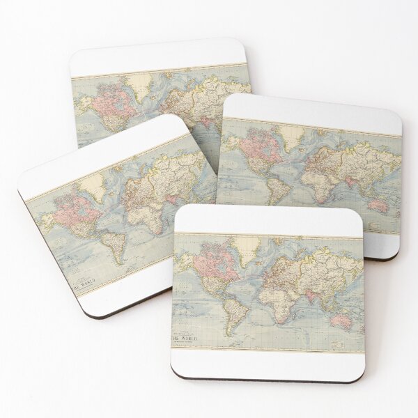 Item preview, Vintage Map of The World (1883) Poster designed and sold by marymcatee45.