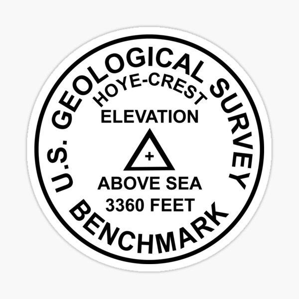 Vista previa del artículo con la obra «Punto de referencia de estilo USGS de Hoye-Crest, Maryland», diseñado y vendido por topou.