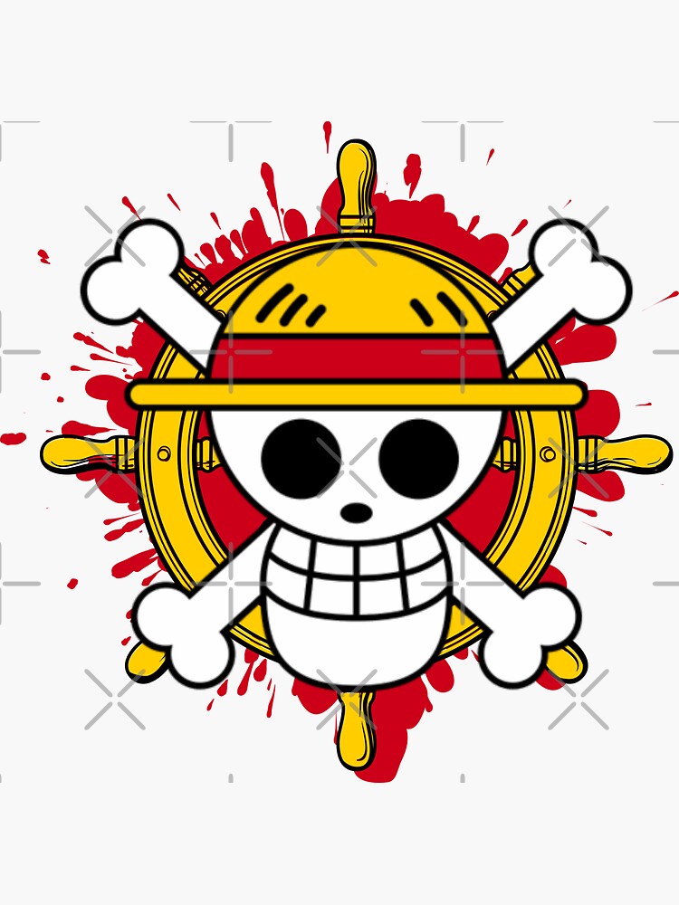 "Straw Hat Jolly Roger" Sticker For Sale By Rternest | Redbubble