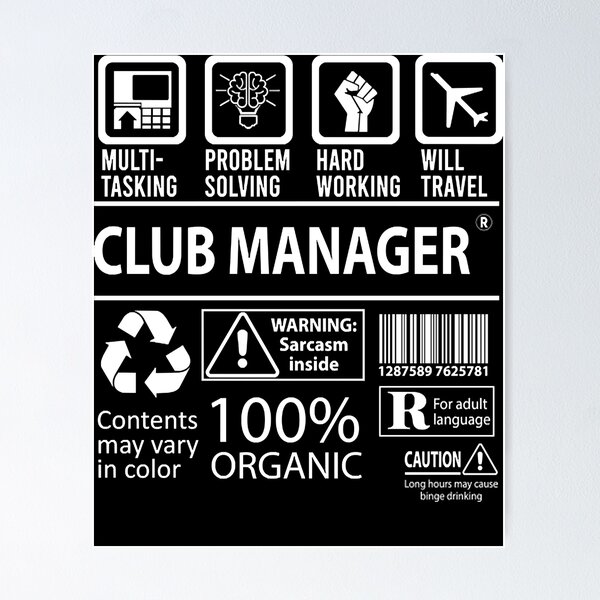 Item preview, Club Manager T   MultiTasking Certified Job Gift Item   designed and sold by faupelclaggu.