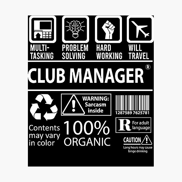 Item preview, Club Manager T   MultiTasking Certified Job Gift Item   designed and sold by faupelclaggu.