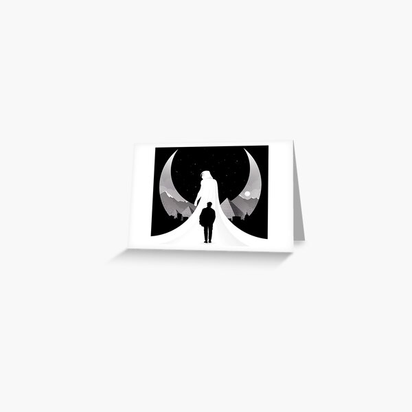 Item preview, moon knight mountain black white designed and sold by KirstixCo.