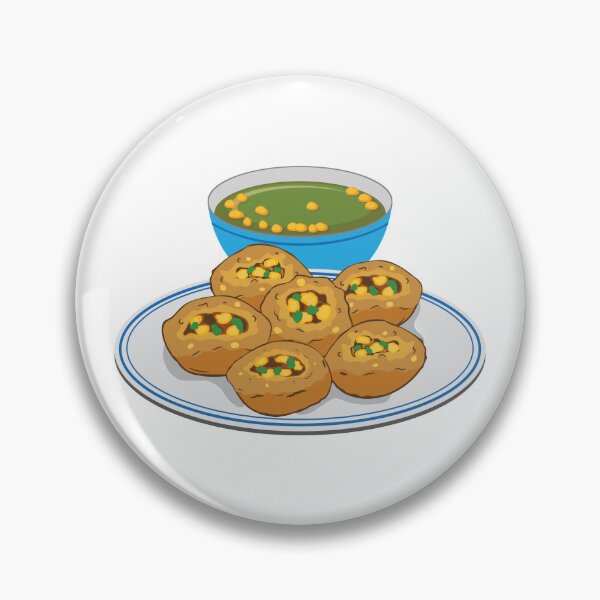 Item preview, Pani Puri Gol Gappa Green Chutney India Pakistan Food Lovers designed and sold by alltheprints.