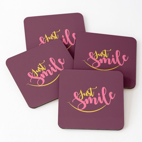 Item preview, Just Smile Colorful Typography Positive Quote Design designed and sold by TM Selvam.