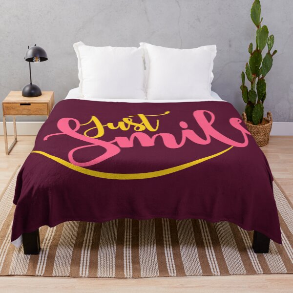 Item preview, Just Smile Colorful Typography Positive Quote Design designed and sold by TM Selvam.