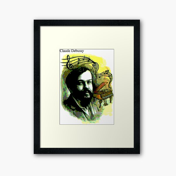 Aperçu de l'œuvre Timbre Claude Debussy créée et vendue par red-mode.