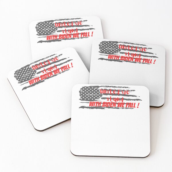 Item preview, UNITED WE STAND WITH BIDEN WE FALL! red and white designed and sold by TommyLongs.