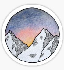 Dawn in the Mountains Sticker