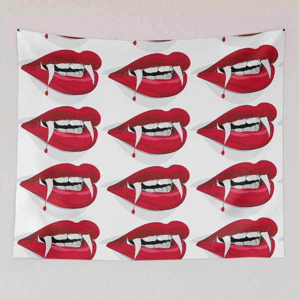 Item preview, Bloody Vampire Lips Halloween Red Design  designed and sold by tanabe.